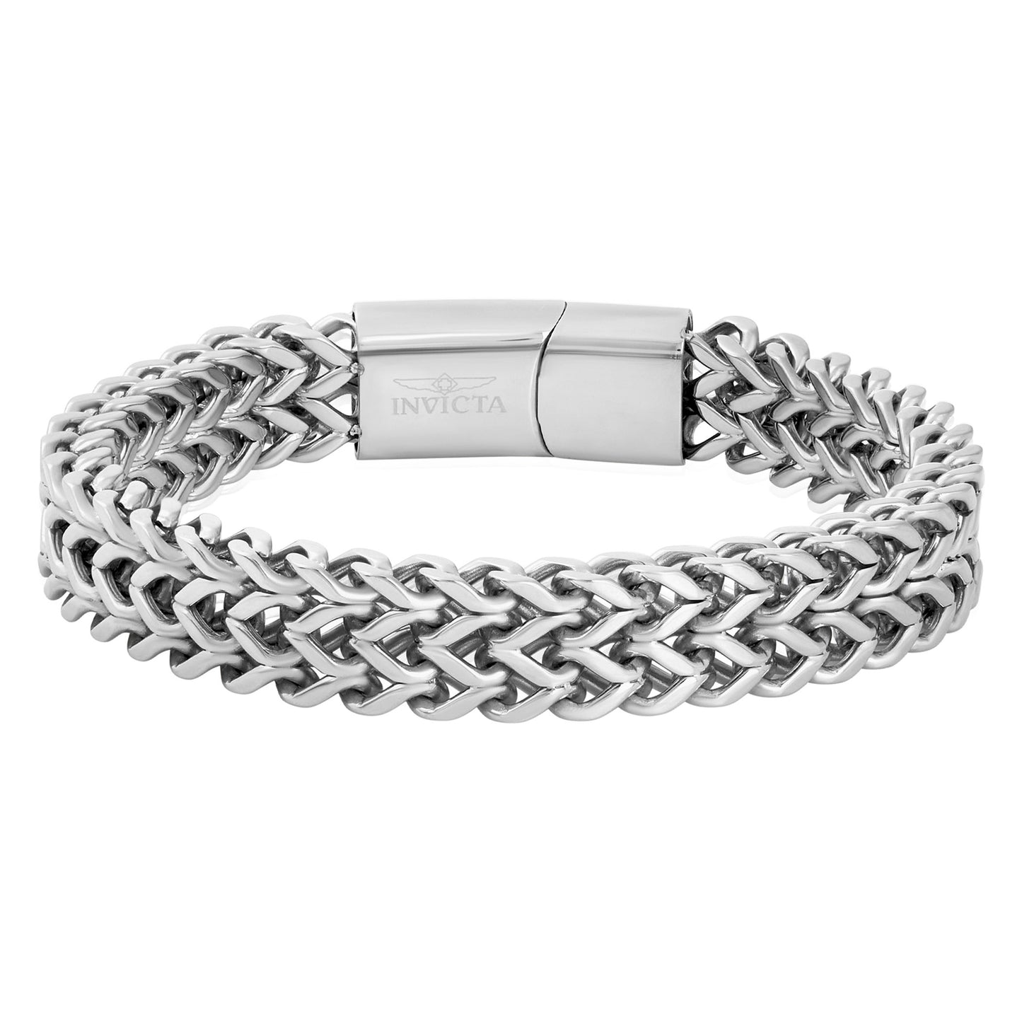 Invicta Jewelry Men's Polished Double Franco Chain Cuff Bracelet