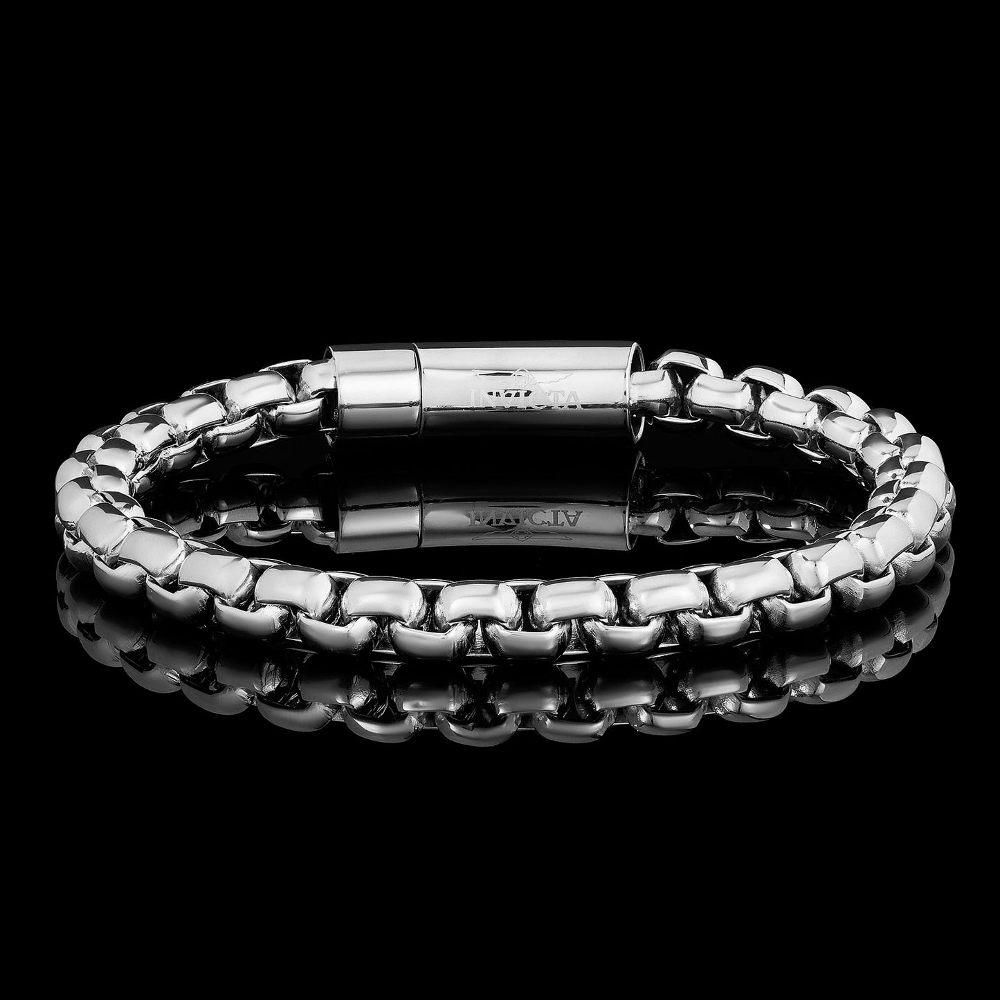Men's Polished Box Chain Cuff Bracelet