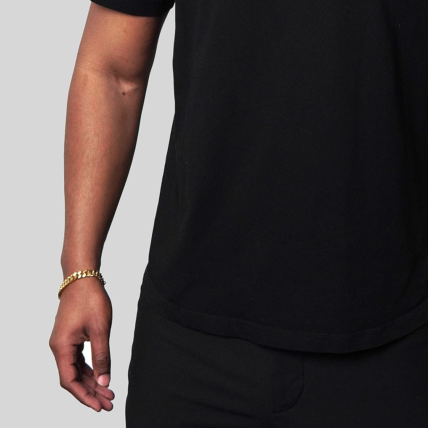 Men's Knife Edge Curb Chain Gold Steel Bracelet