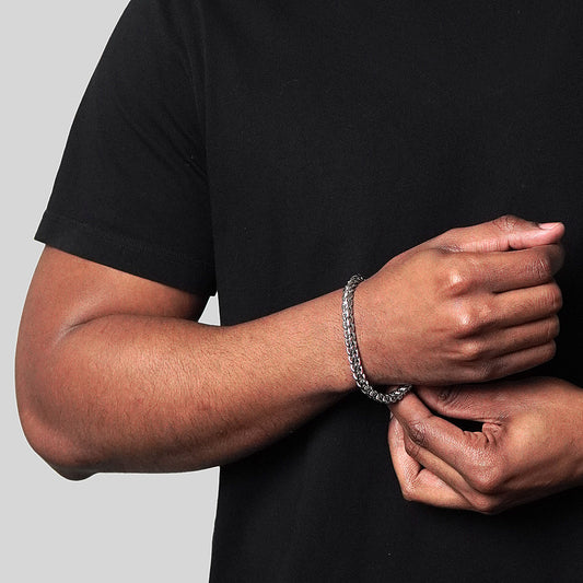 Crucible Jewelry Franco Bracelet and Curb Necklace Chain Set