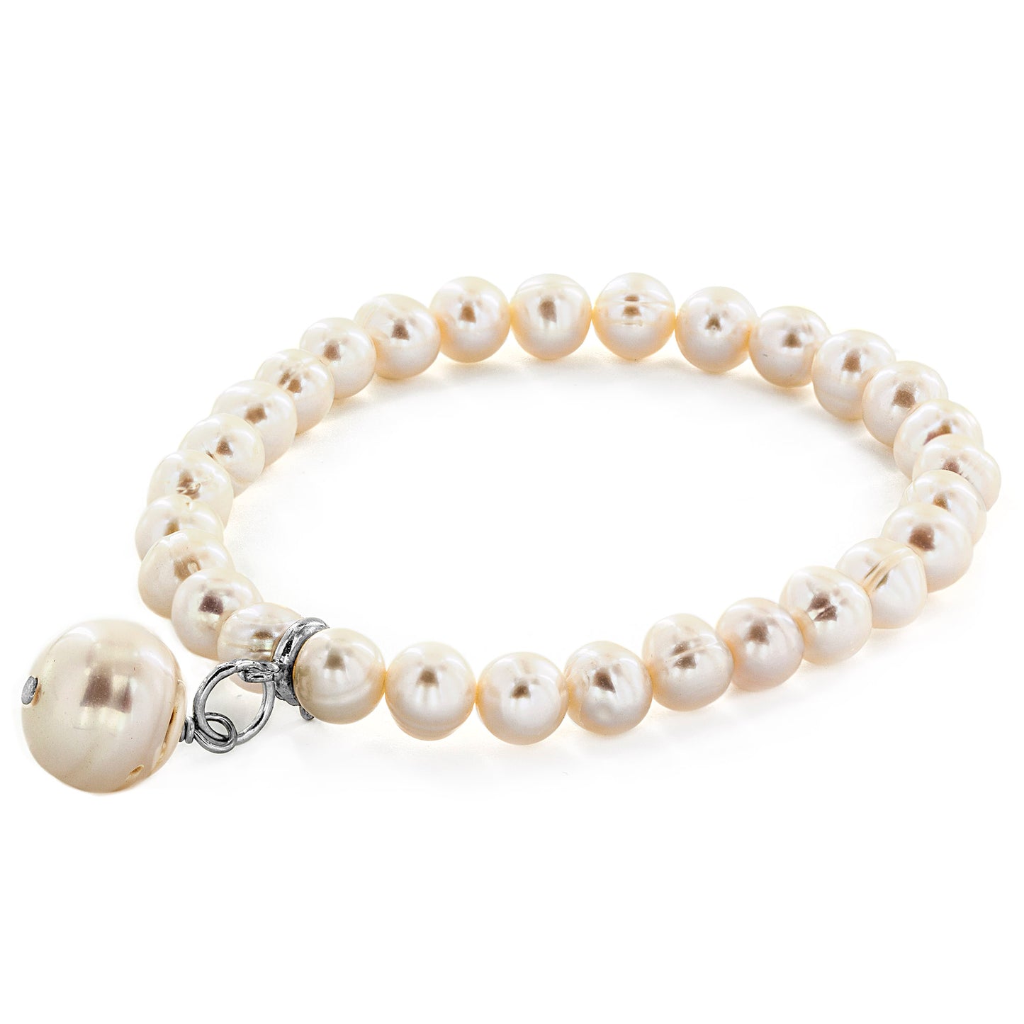 Pearl and Crystal Charm Interchangeable Bracelet Set