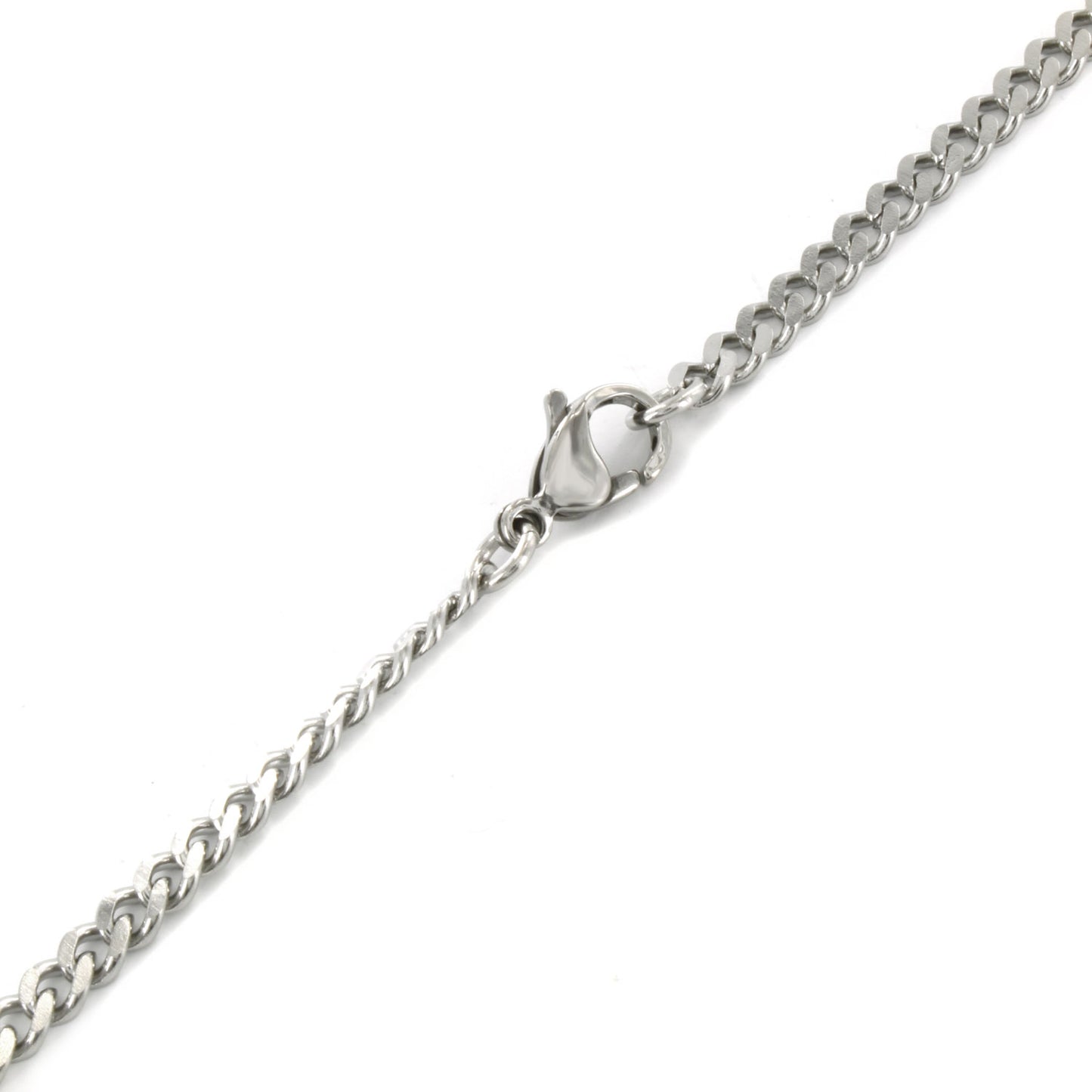 Men's Stainless Steel Flat Curb Chain (3.5mm) - 24"