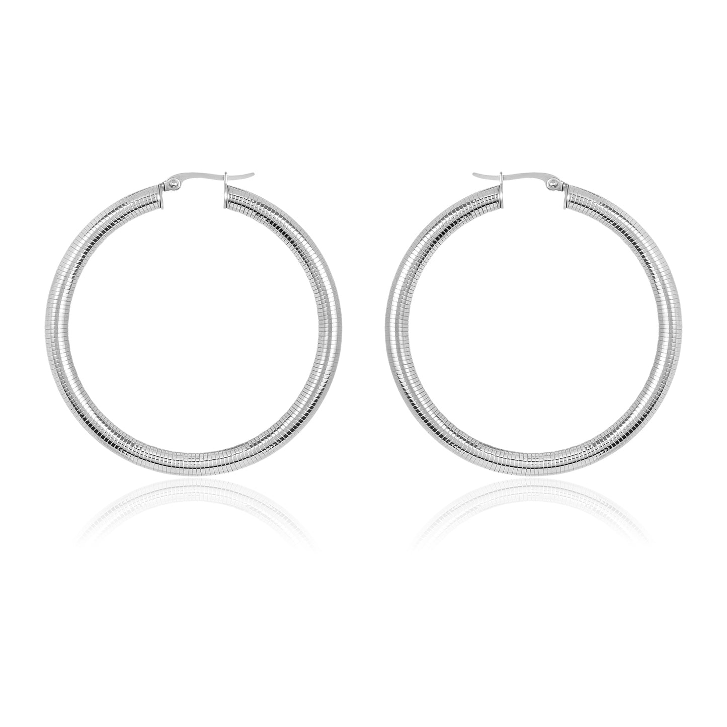ELYA Large Stainless Steel Hoop Earrings