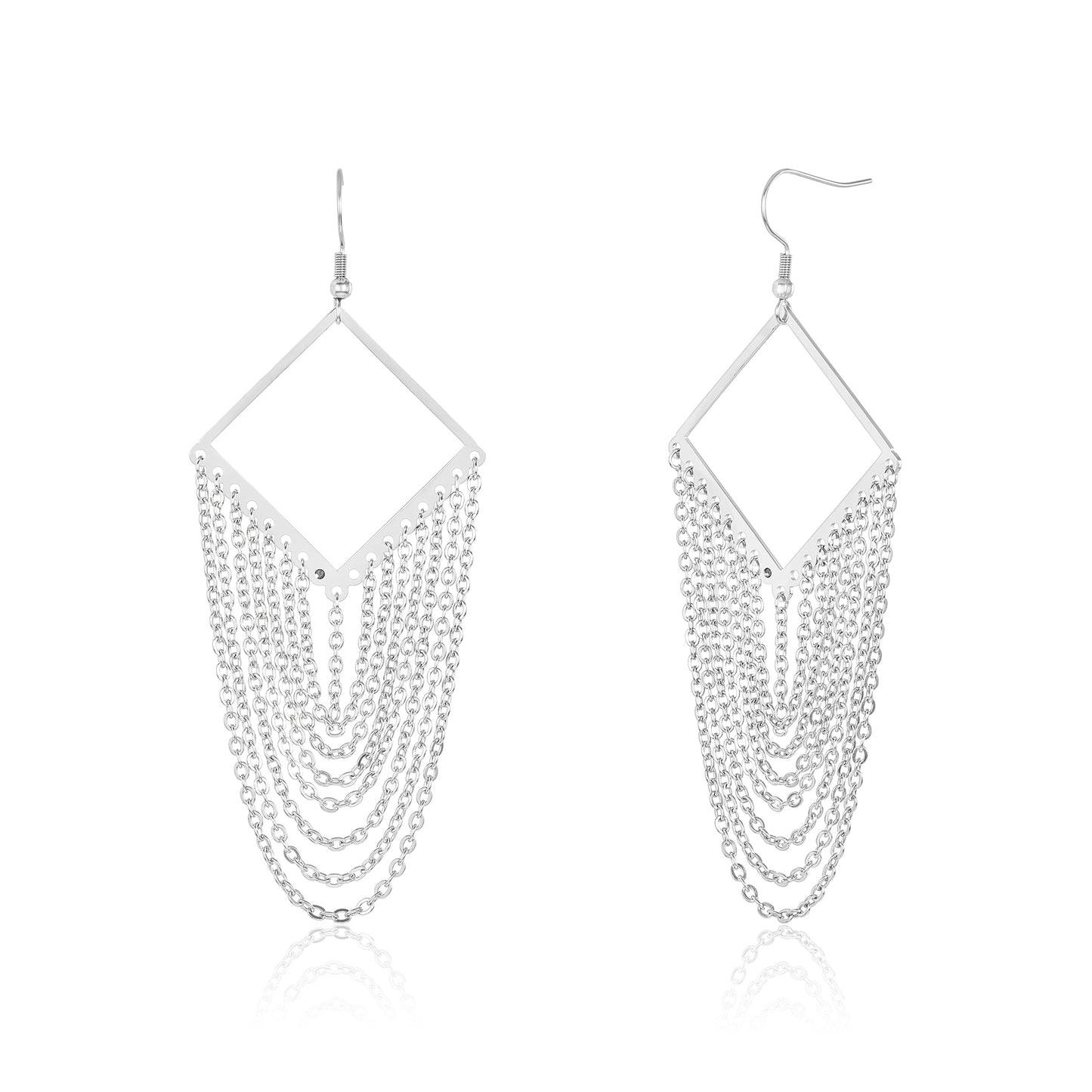 ELYA Stainless Steel Chandelier Earrings