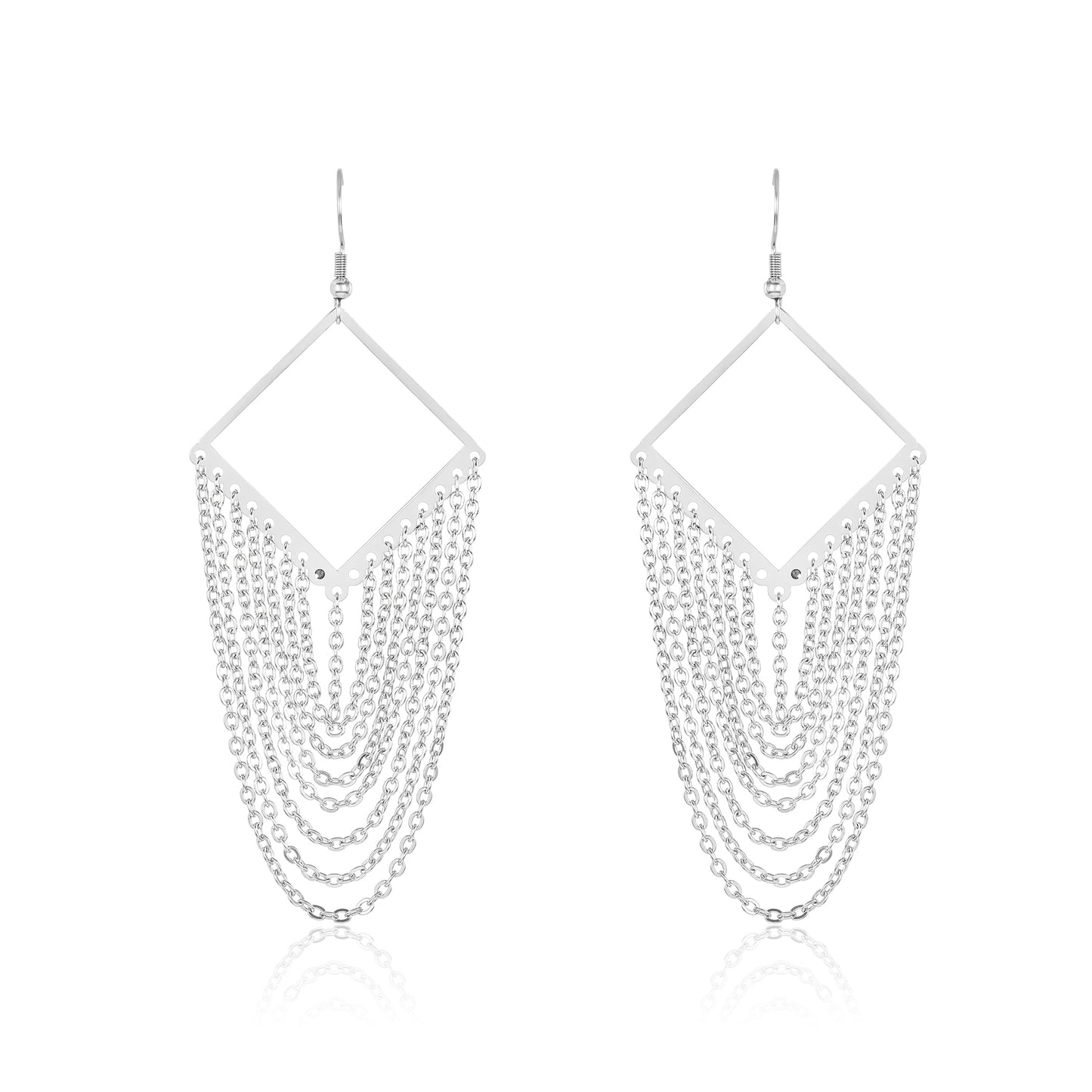 ELYA Stainless Steel Chandelier Earrings