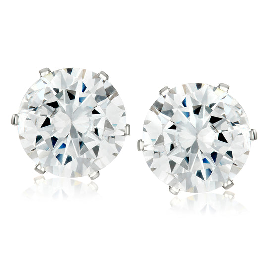 ELYA Women's Polished Cubic Zirconia Stud Earrings