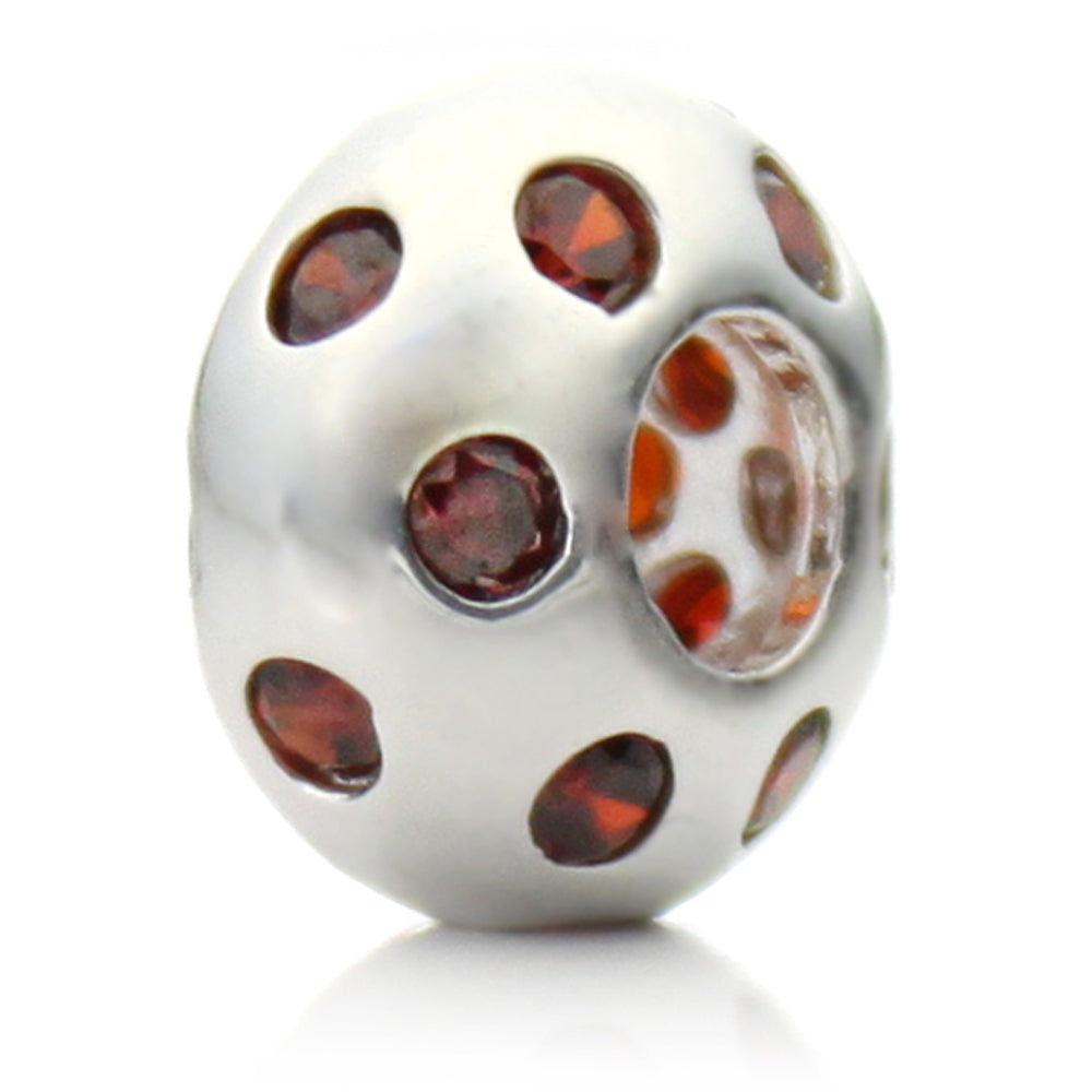 Pacific Beads Silver Plated Crystal Bead - "Disco Night" Crystal