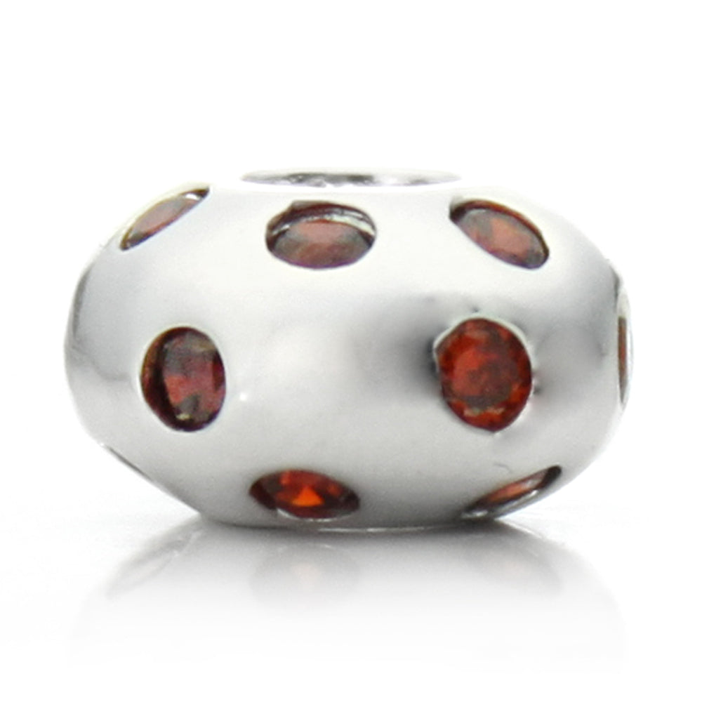Pacific Beads Silver Plated Crystal Bead - "Disco Night" Crystal