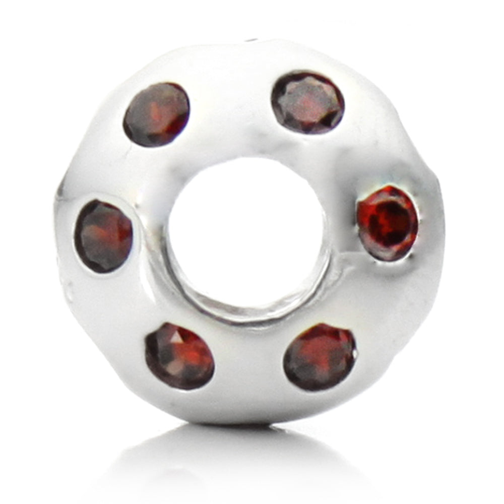 Pacific Beads Silver Plated Crystal Bead - "Disco Night" Crystal