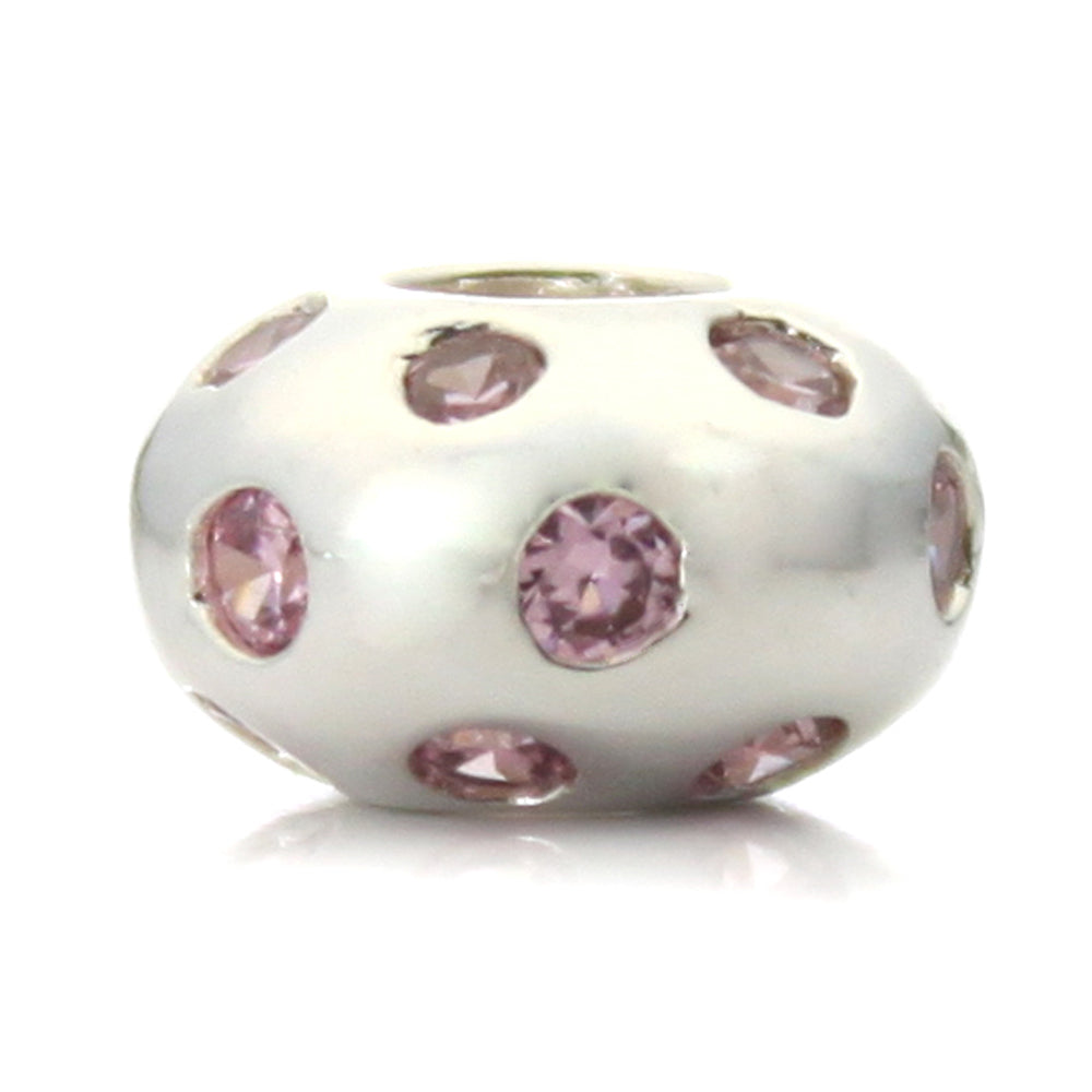 Pacific Beads Silver Plated Crystal Bead - "Disco Night" Crystal