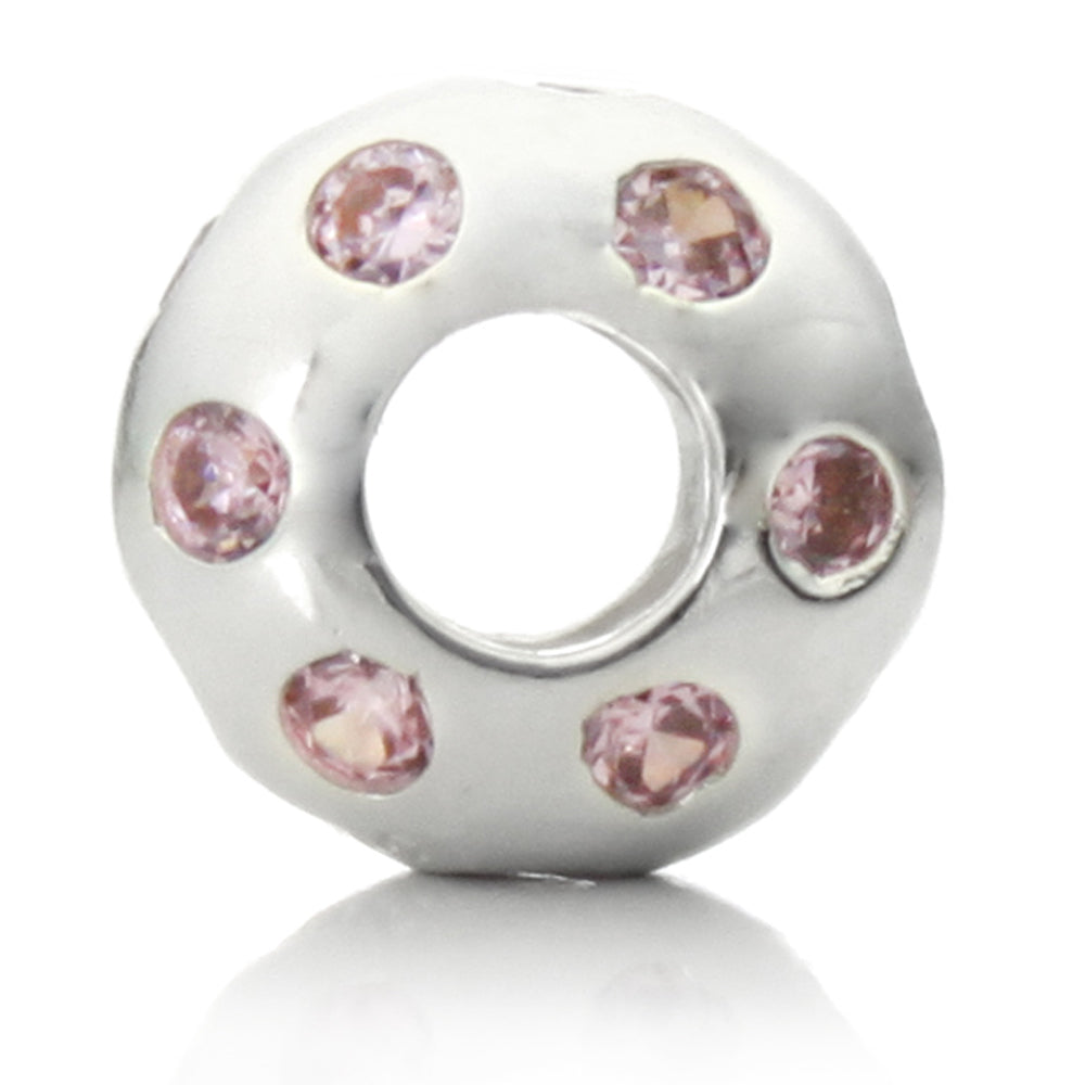 Pacific Beads Silver Plated Crystal Bead - "Disco Night" Crystal