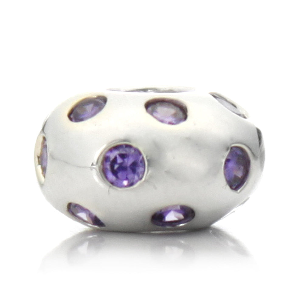 Pacific Beads Silver Plated Crystal Bead - "Disco Night" Crystal