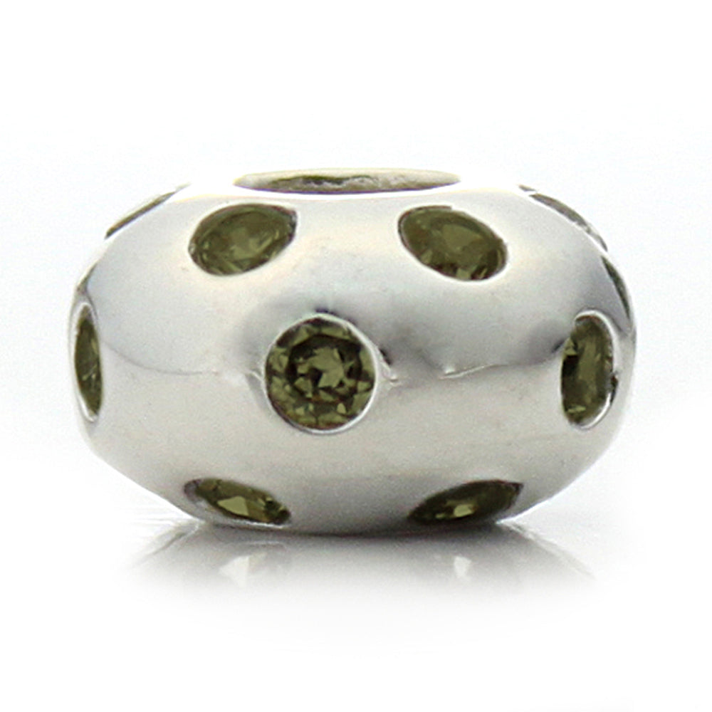 Pacific Beads Silver Plated Crystal Bead - "Disco Night" Crystal
