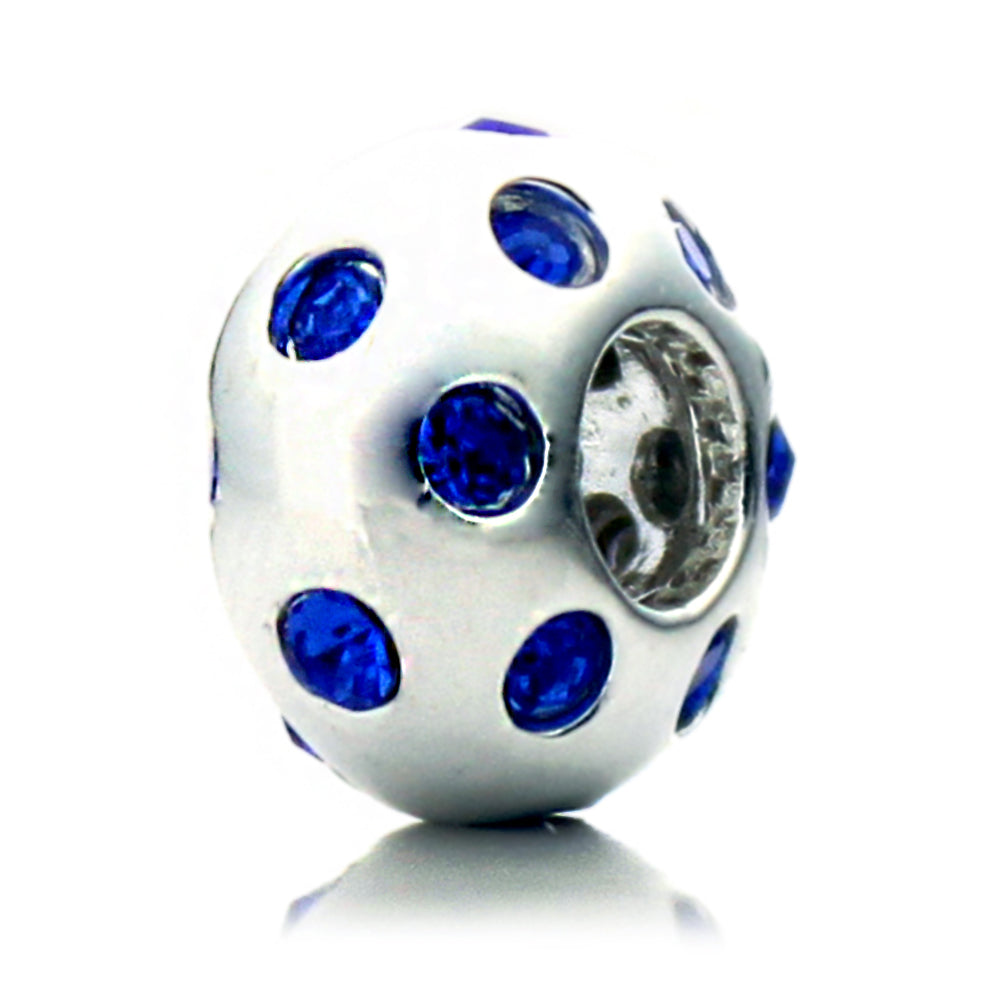 Pacific Beads Silver Plated Crystal Bead - "Disco Night" Crystal
