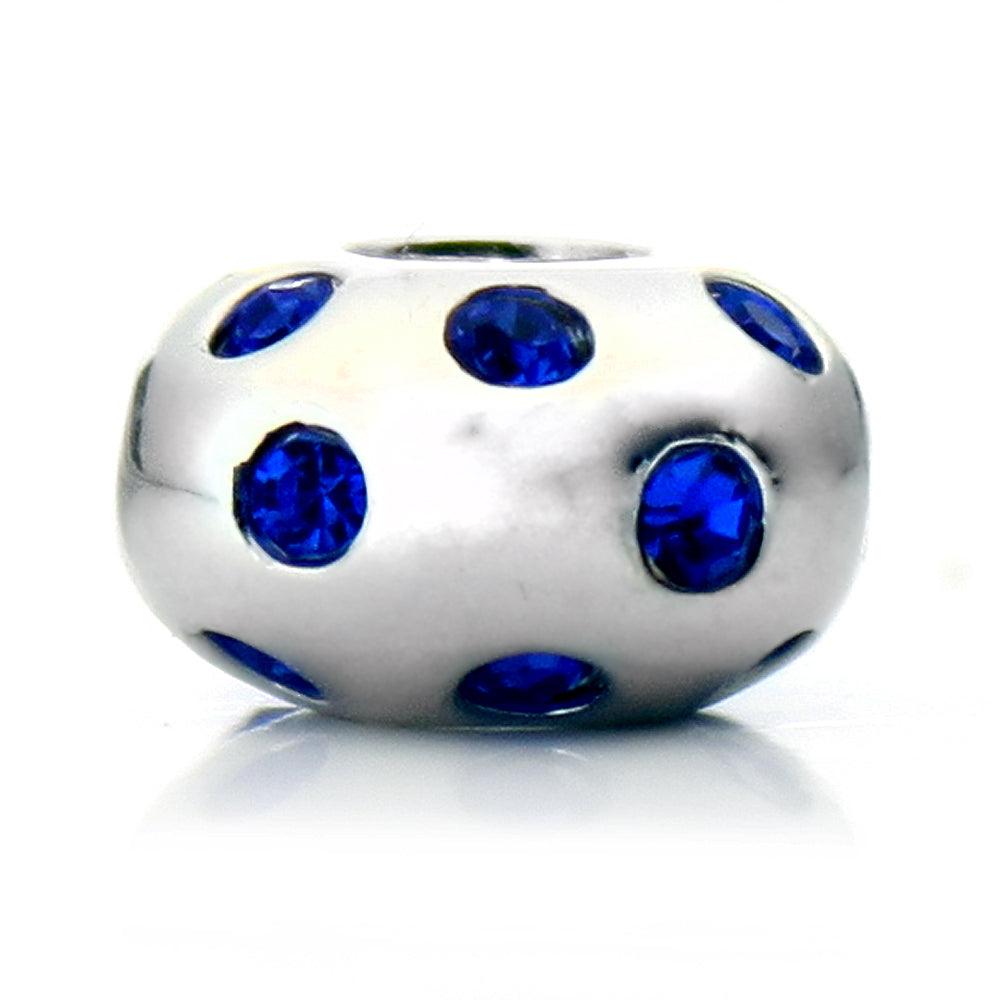 Pacific Beads Silver Plated Crystal Bead - "Disco Night" Crystal