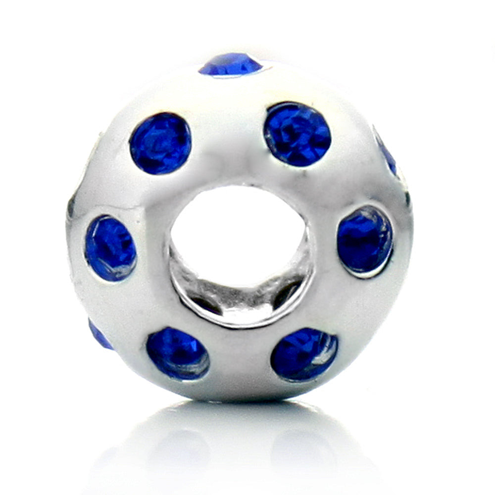 Pacific Beads Silver Plated Crystal Bead - "Disco Night" Crystal