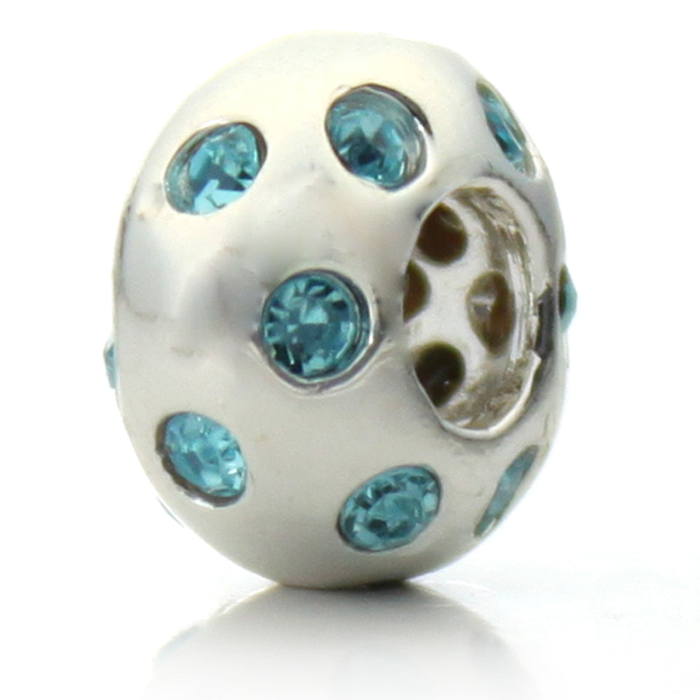 Pacific Beads Silver Plated Crystal Bead - "Disco Night" Crystal