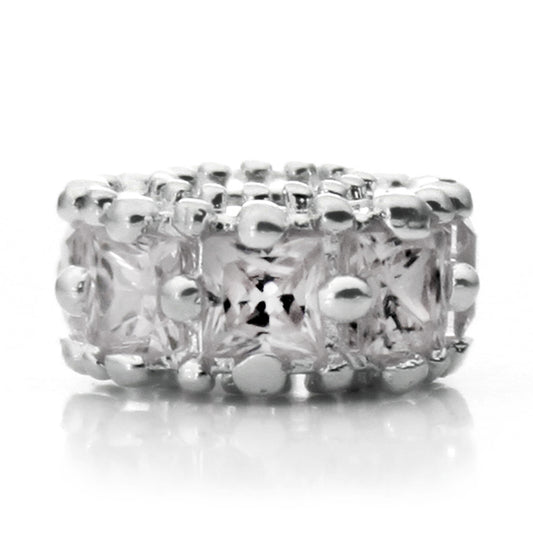 Pacific Beads Silver Plated Crystal Bead - "Glitteratzi" Crystal