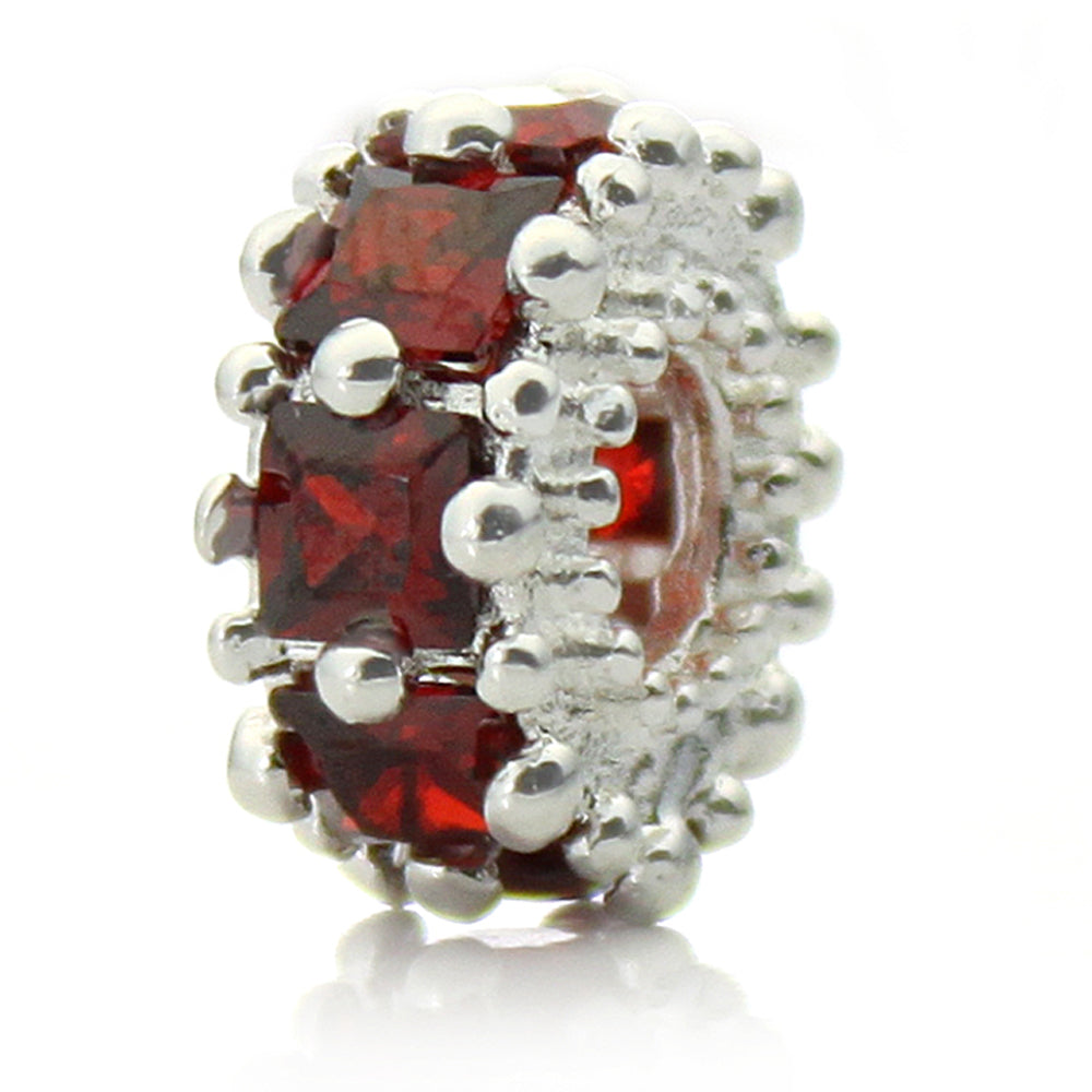 Pacific Beads Silver Plated Crystal Bead - "Glitteratzi" Crystal