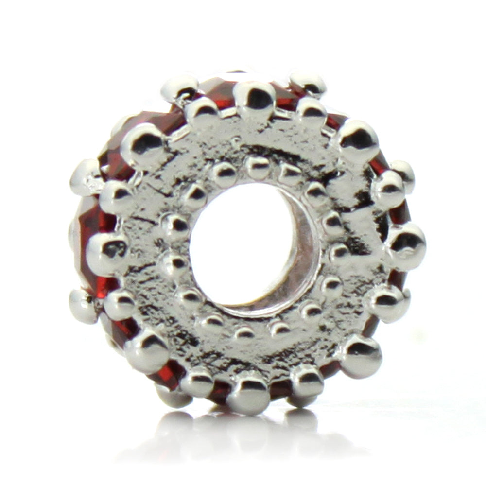 Pacific Beads Silver Plated Crystal Bead - "Glitteratzi" Crystal