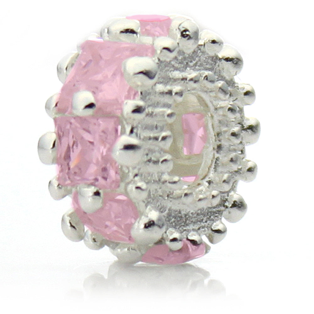 Pacific Beads Silver Plated Crystal Bead - "Glitteratzi" Crystal