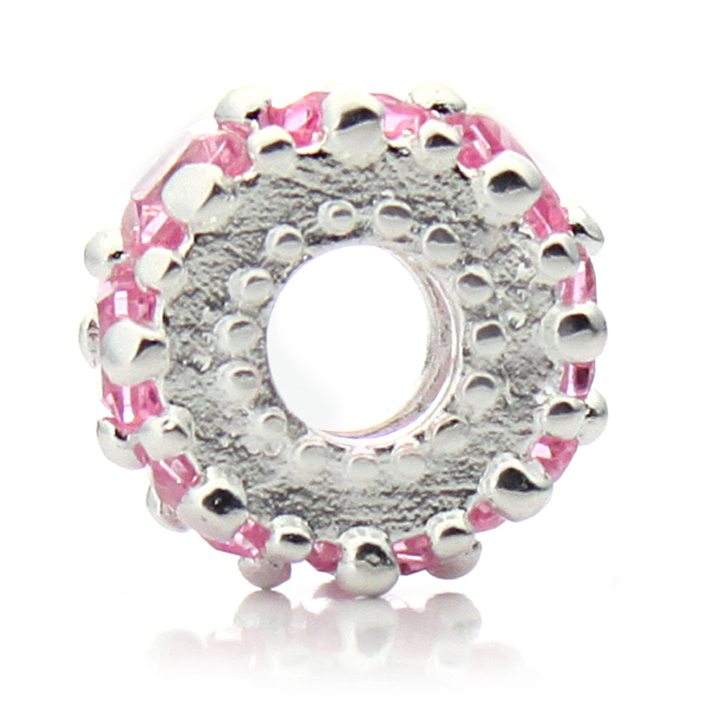 Pacific Beads Silver Plated Crystal Bead - "Glitteratzi" Crystal