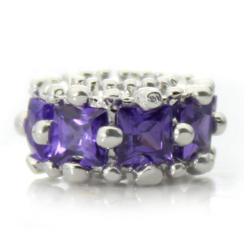 Pacific Beads Silver Plated Crystal Bead - "Glitteratzi" Crystal