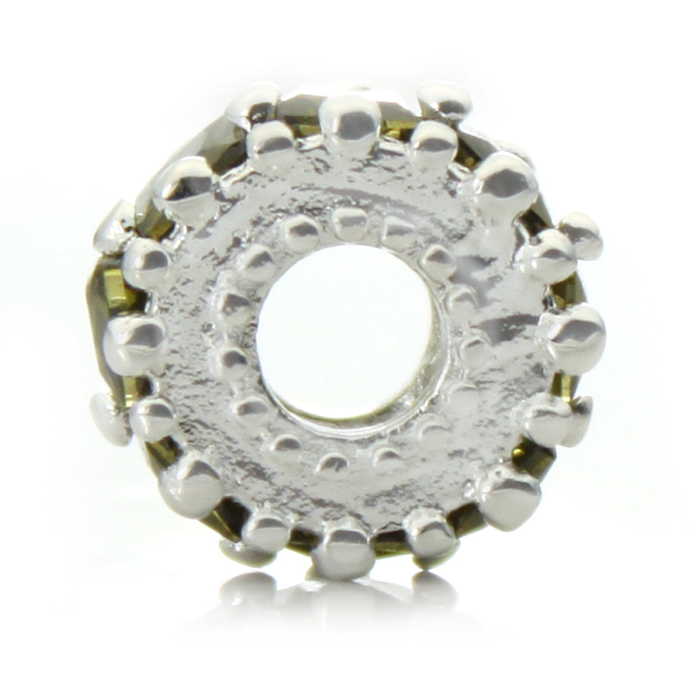 Pacific Beads Silver Plated Crystal Bead - "Glitteratzi" Crystal