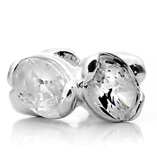 Pacific Beads Silver Plated Crystal Bead - "Bling" Crystal