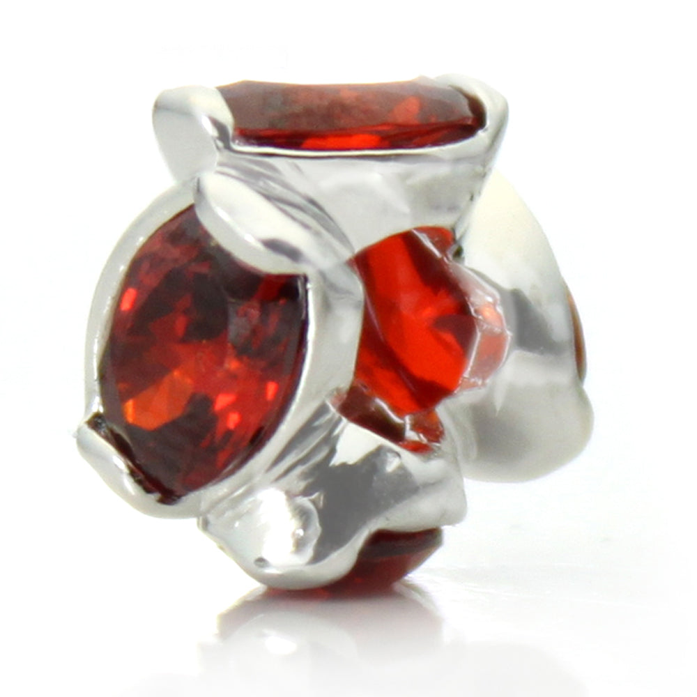 Pacific Beads Silver Plated Crystal Bead - "Bling" Crystal