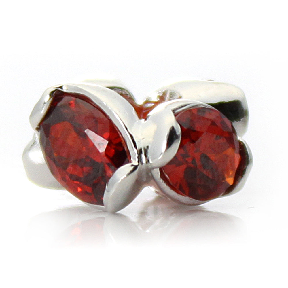 Pacific Beads Silver Plated Crystal Bead - "Bling" Crystal