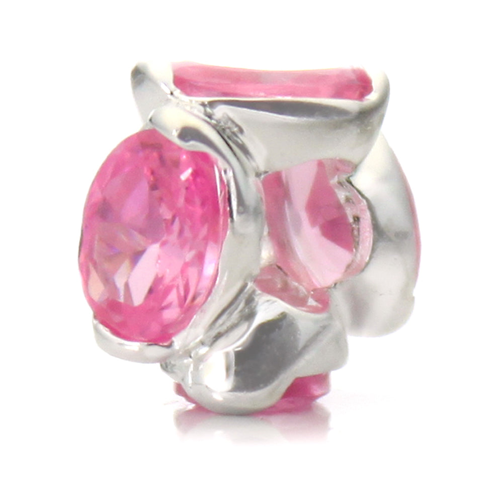 Pacific Beads Silver Plated Crystal Bead - "Bling" Crystal