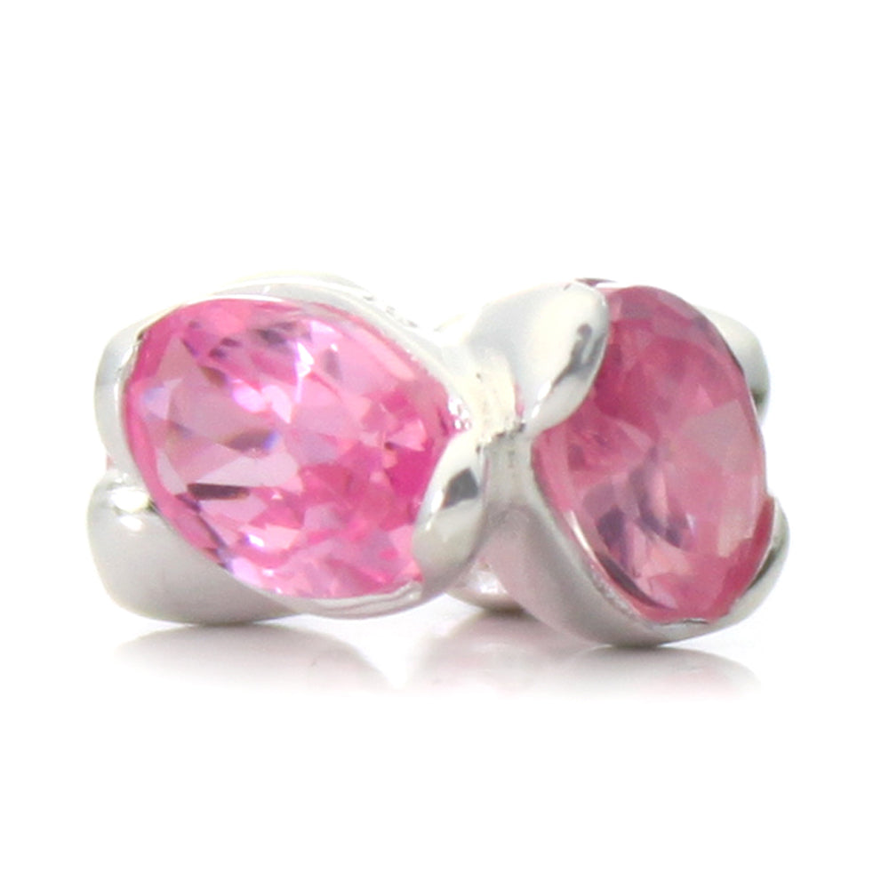 Pacific Beads Silver Plated Crystal Bead - "Bling" Crystal