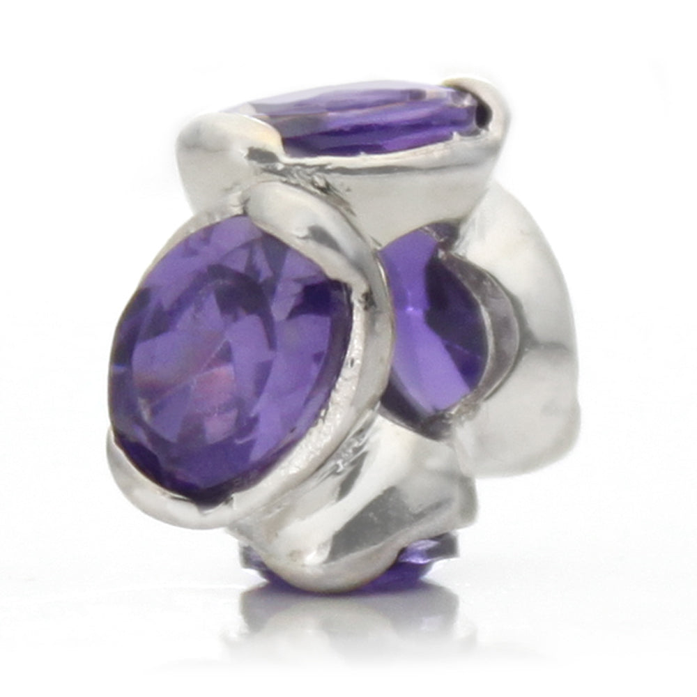 Pacific Beads Silver Plated Crystal Bead - "Bling" Crystal
