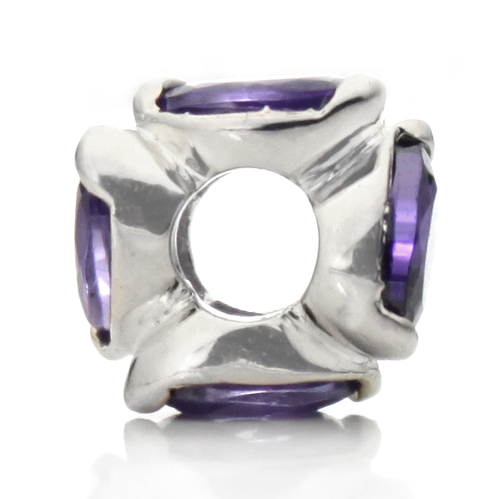 Pacific Beads Silver Plated Crystal Bead - "Bling" Crystal