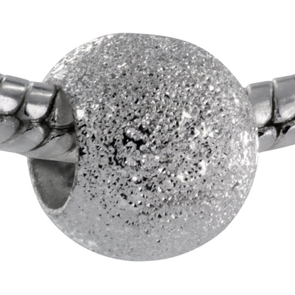 Silver Plated Glittering Sparkle Bead