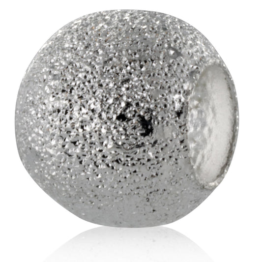 Silver Plated Glittering Sparkle Bead