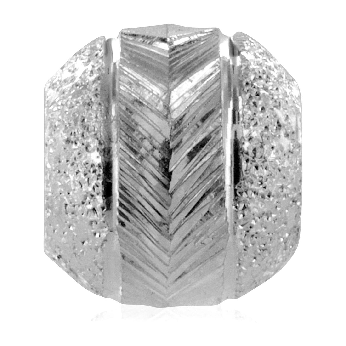 Dancing Disco Ball Silver Plated Bead