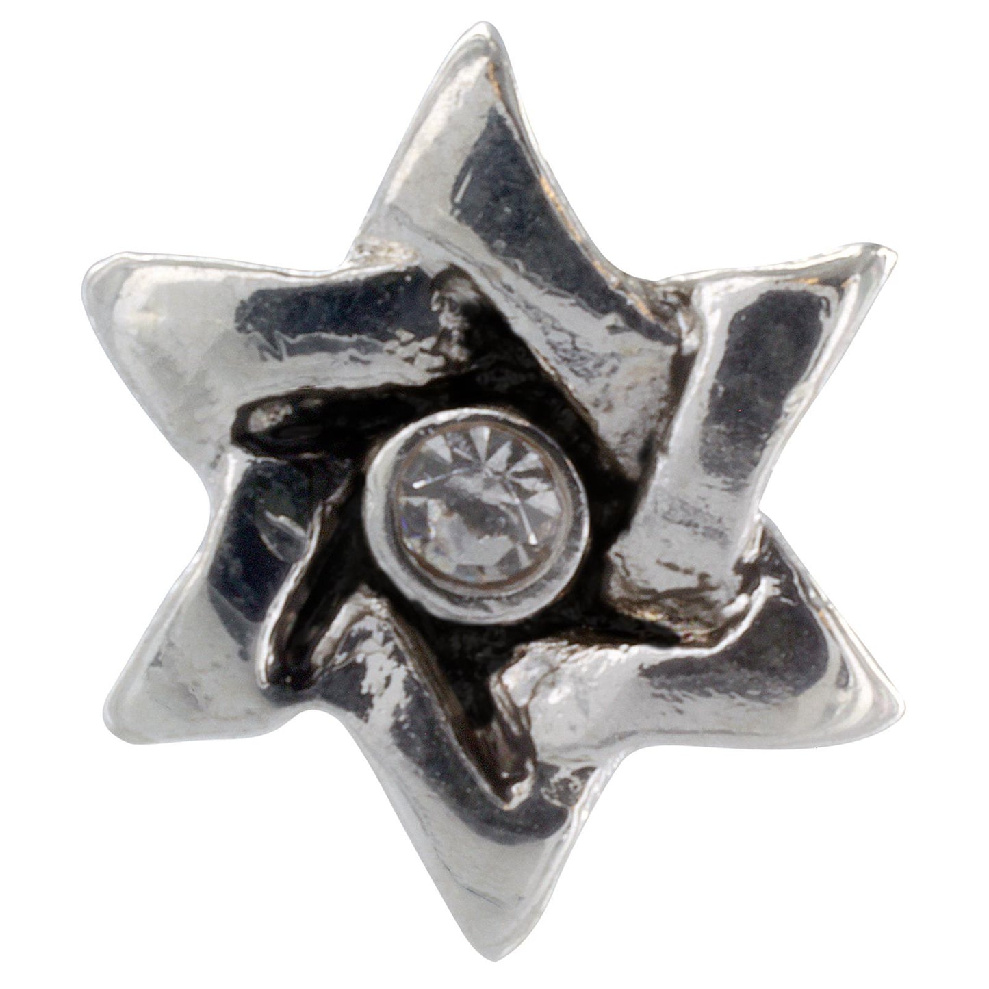 Silver Plated Star of David Bead