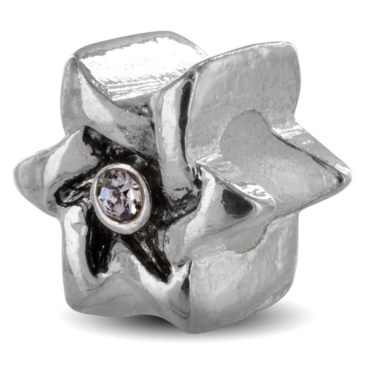 Silver Plated Star of David Bead