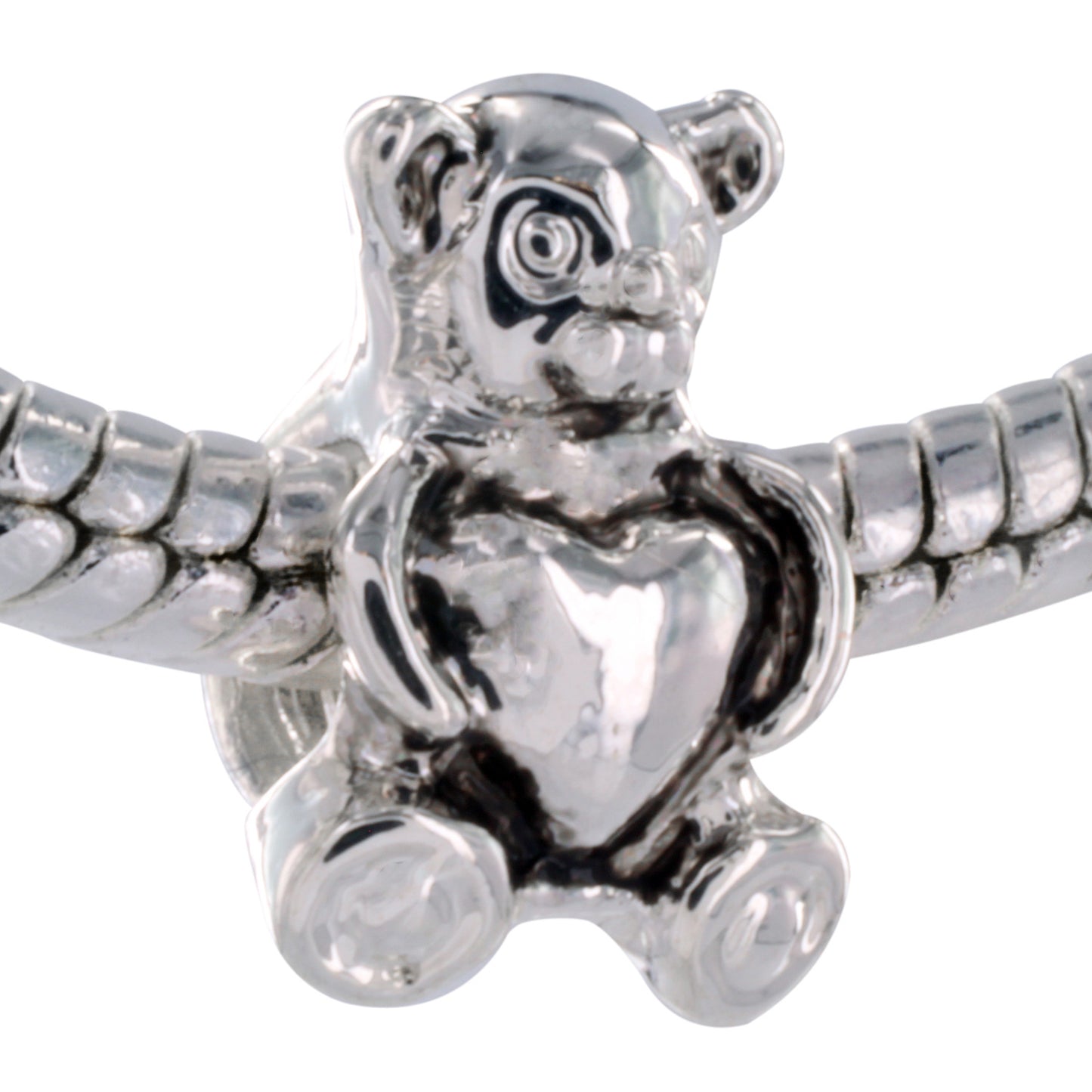 Bear Bead with Heart Center Bead