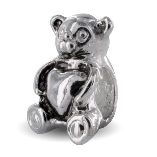 Bear Bead with Heart Center Bead