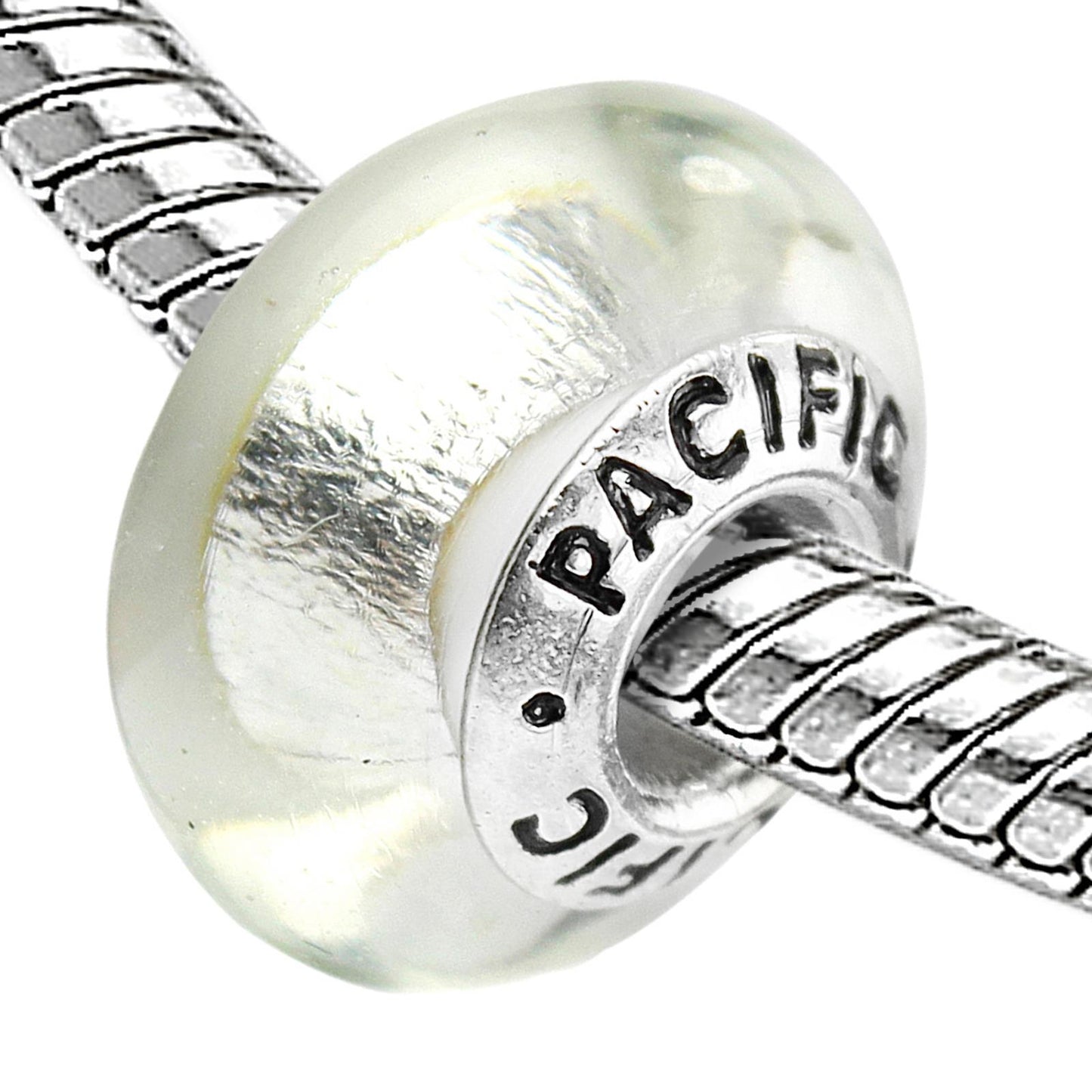 925 Sterling Silver Murano Glass Bead - Atlantis Pearl