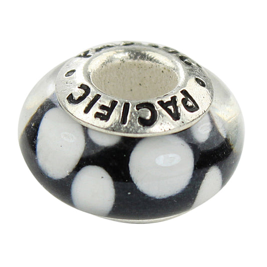 925 Sterling Silver Murano Glass Bead - Bubbles