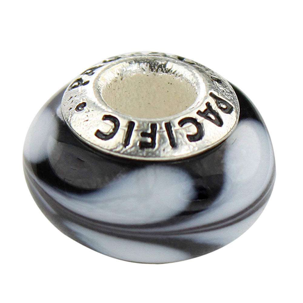 925 Sterling Silver Murano Glass Bead - Cream Cheezy