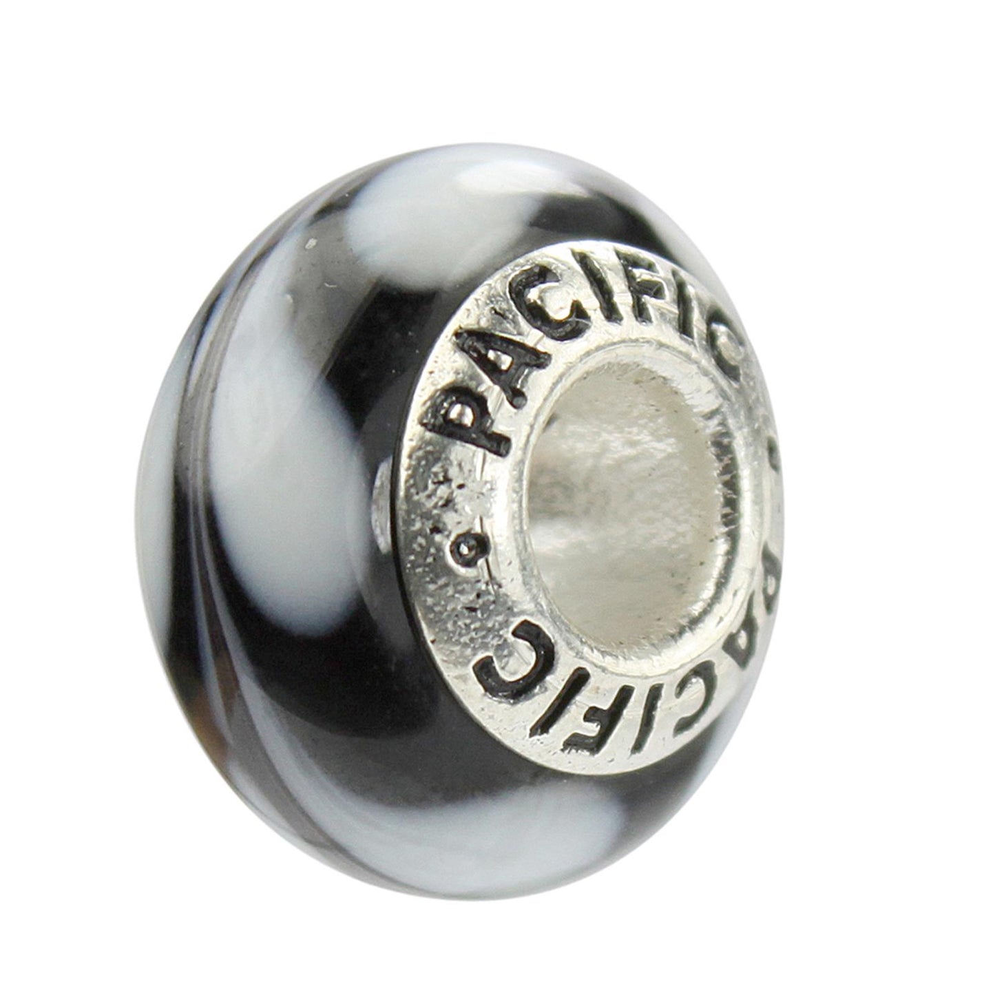 925 Sterling Silver Murano Glass Bead - Cream Cheezy