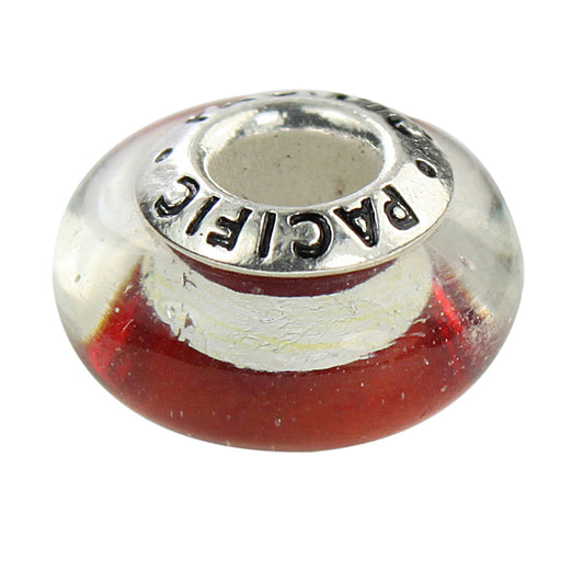 925 Sterling Silver Murano Glass Bead - Lollipop