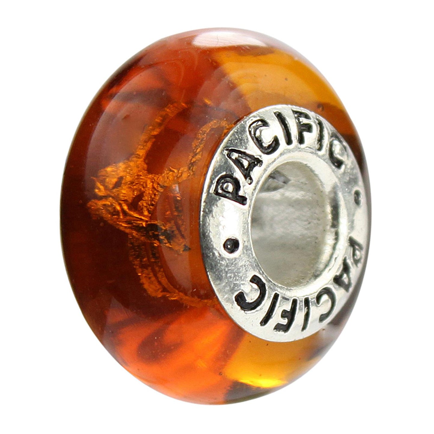 925 Sterling Silver Murano Glass Bead - Bronzy Glow