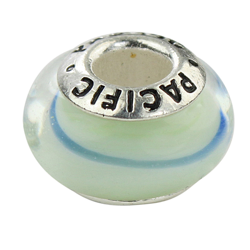 925 Sterling Silver Murano Glass Bead - Deep Waters