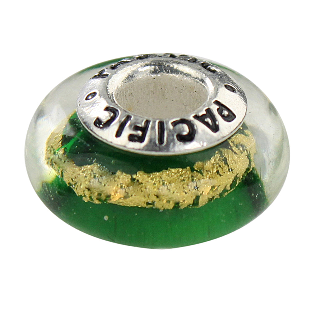 925 Sterling Silver Murano Glass Bead - Day Glow